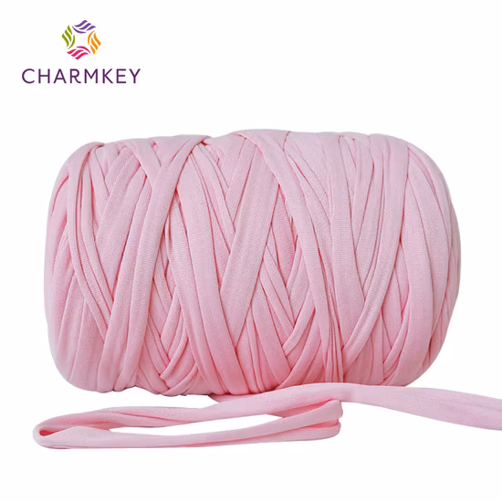 Charmkey weiches Polyester-Fantasiegarn, 400 g, 500 g, T-Shirt-Garn, Baumwollgarn, Handstricktasche