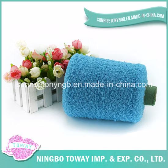 Textiles, individuell gefärbtes Wolle-Acryl-Bouclé-Handstrick-Fantasiegarn